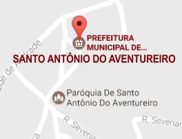 mapa com a localização da prefeitura de Aventureiro